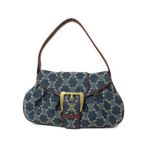 Celine PARIS Macadam Leather Shoulder Bag Brown